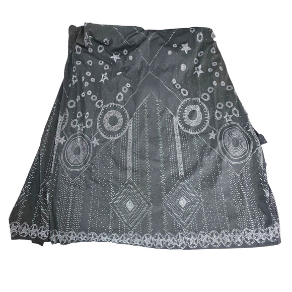 Vintage‎ Platinum Dorothy Schoelen Black Whimsey Goth Celestial Maxi Dress Lg - Picture 7 of 10